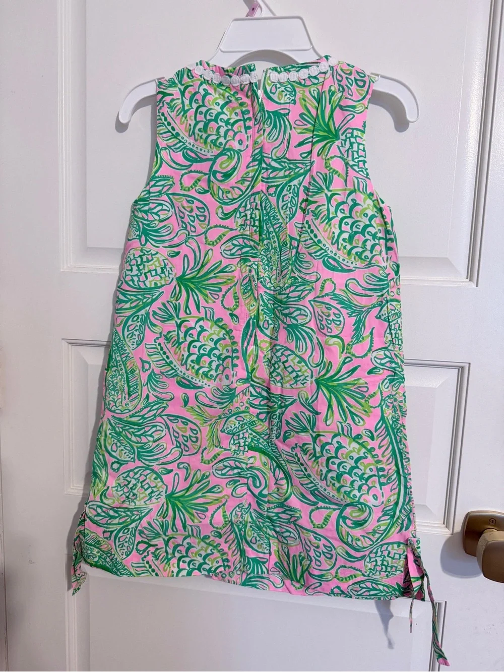 Lilly Pulitzer Pink & Green Paisley Pineapple Shift Dress
